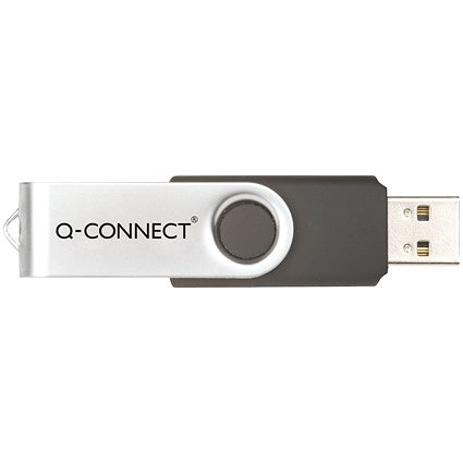 Q-Connect USB 2.0 Swivel Flash Drive, 32Gb
