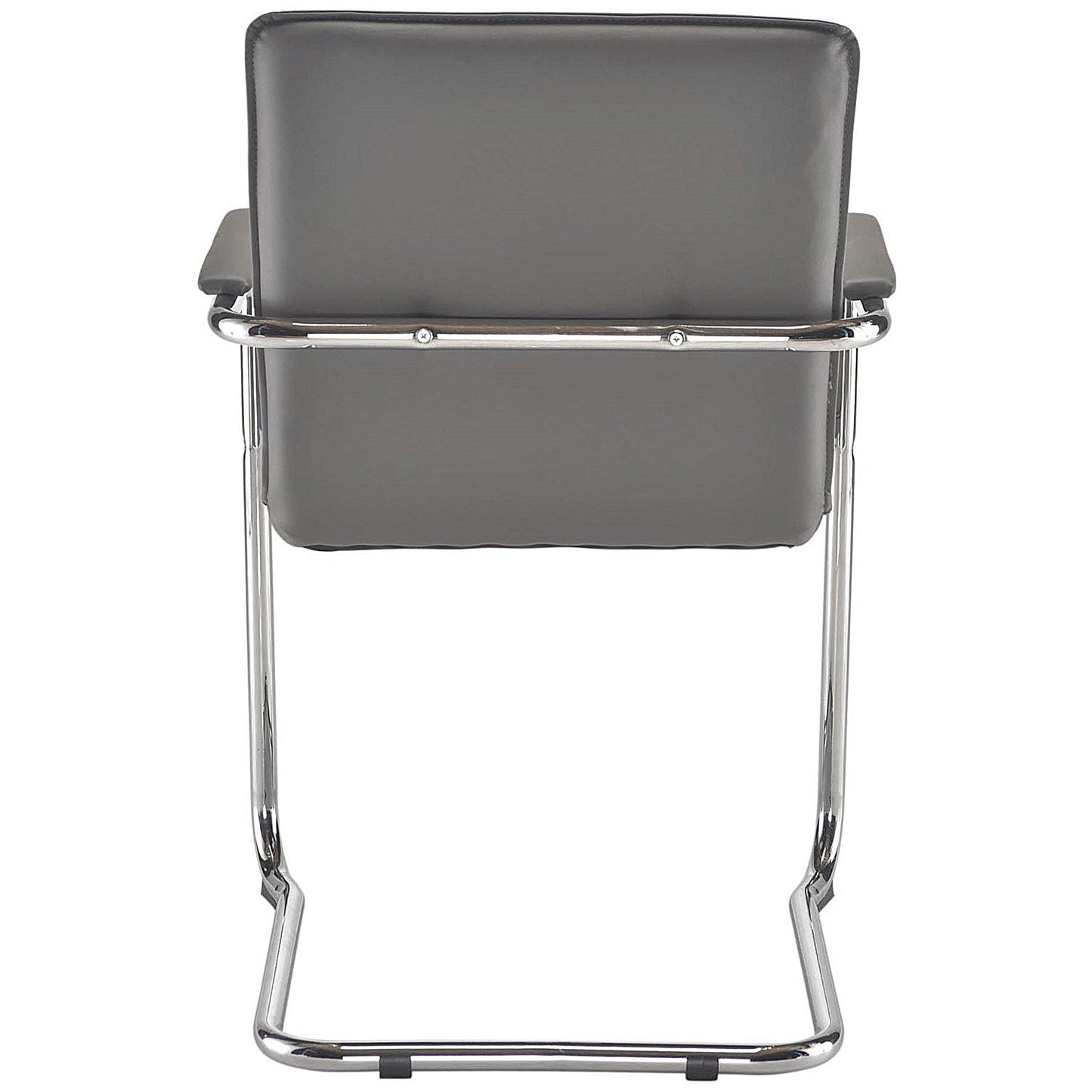 Arista Stratus Leather Look Visitor Chair, Grey Easy2Order : KF78050