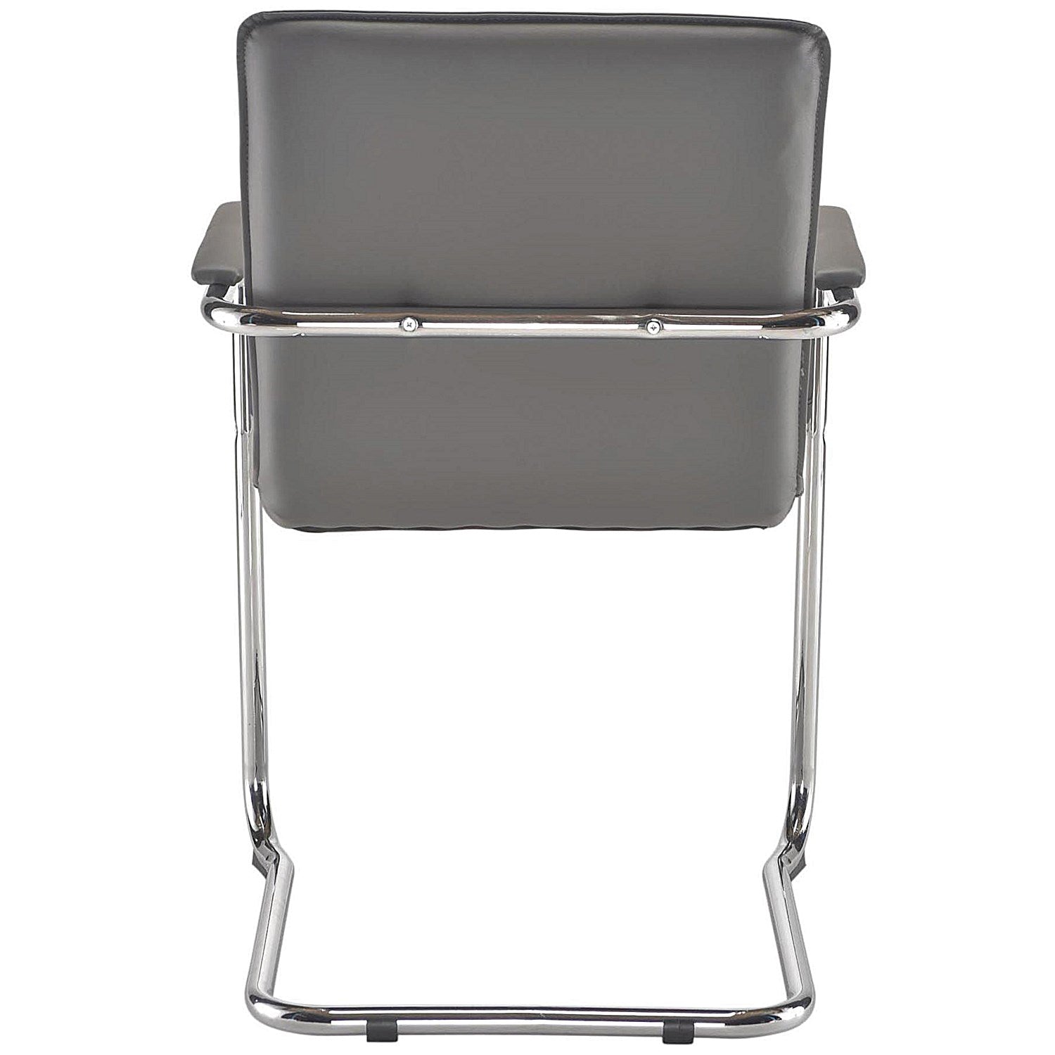 Arista Stratus Leather Look Visitor Chair, Grey Easy2Order : KF78050