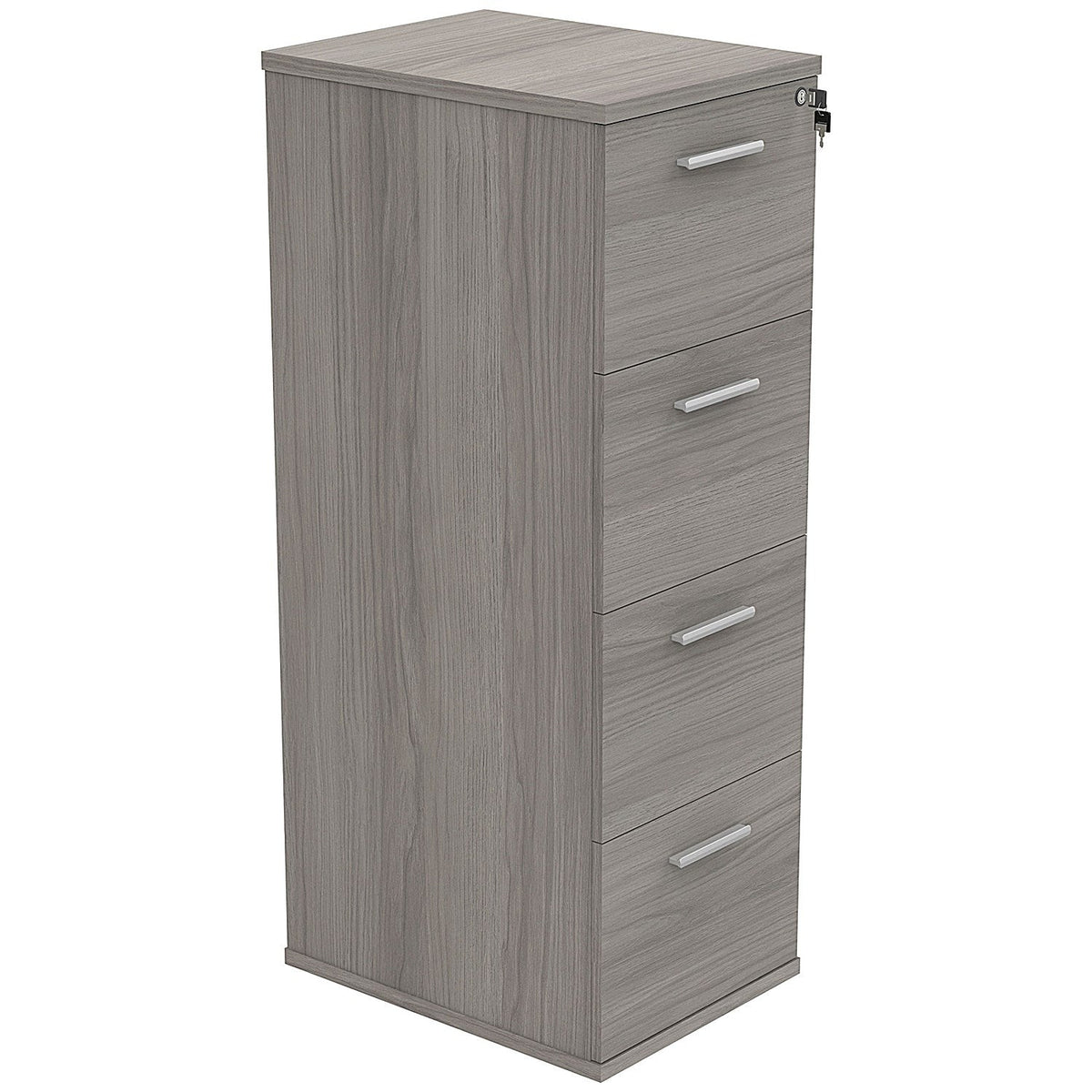 Polaris Foolscap Filing Cabinet, 4 Drawer, Grey Oak – Easy2order.co.uk