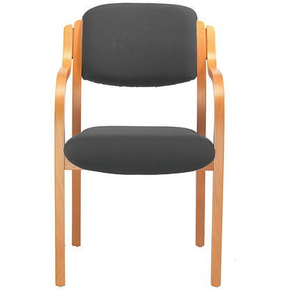 Jemini Wood Frame Arm Chair, Charcoal