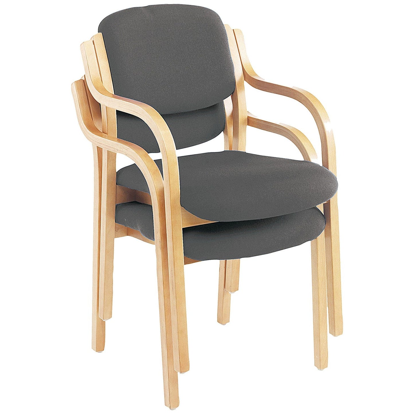 Jemini Wood Frame Arm Chair, Charcoal Easy2Order : KF78681