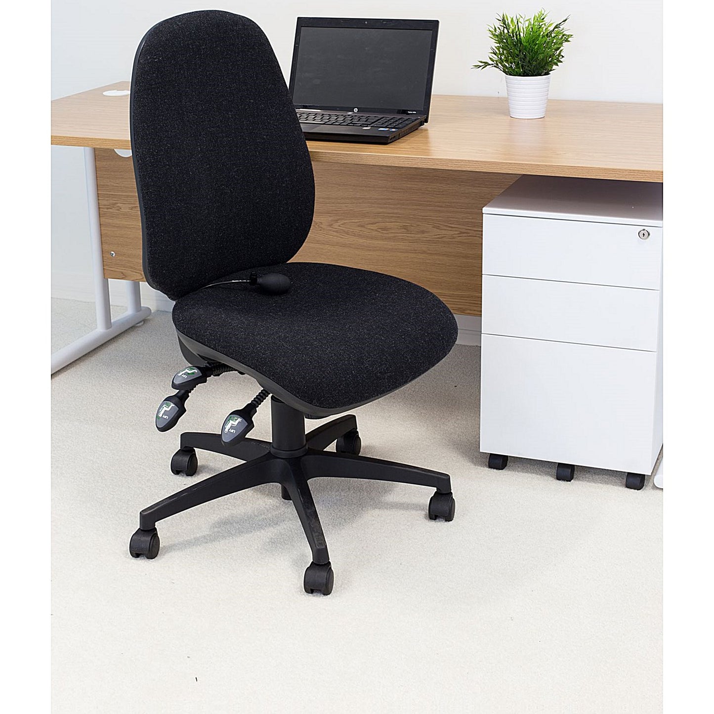 Arista High Back Ergonomic Task Chair, Black