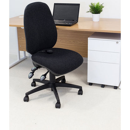 Arista High Back Ergonomic Task Chair, Black