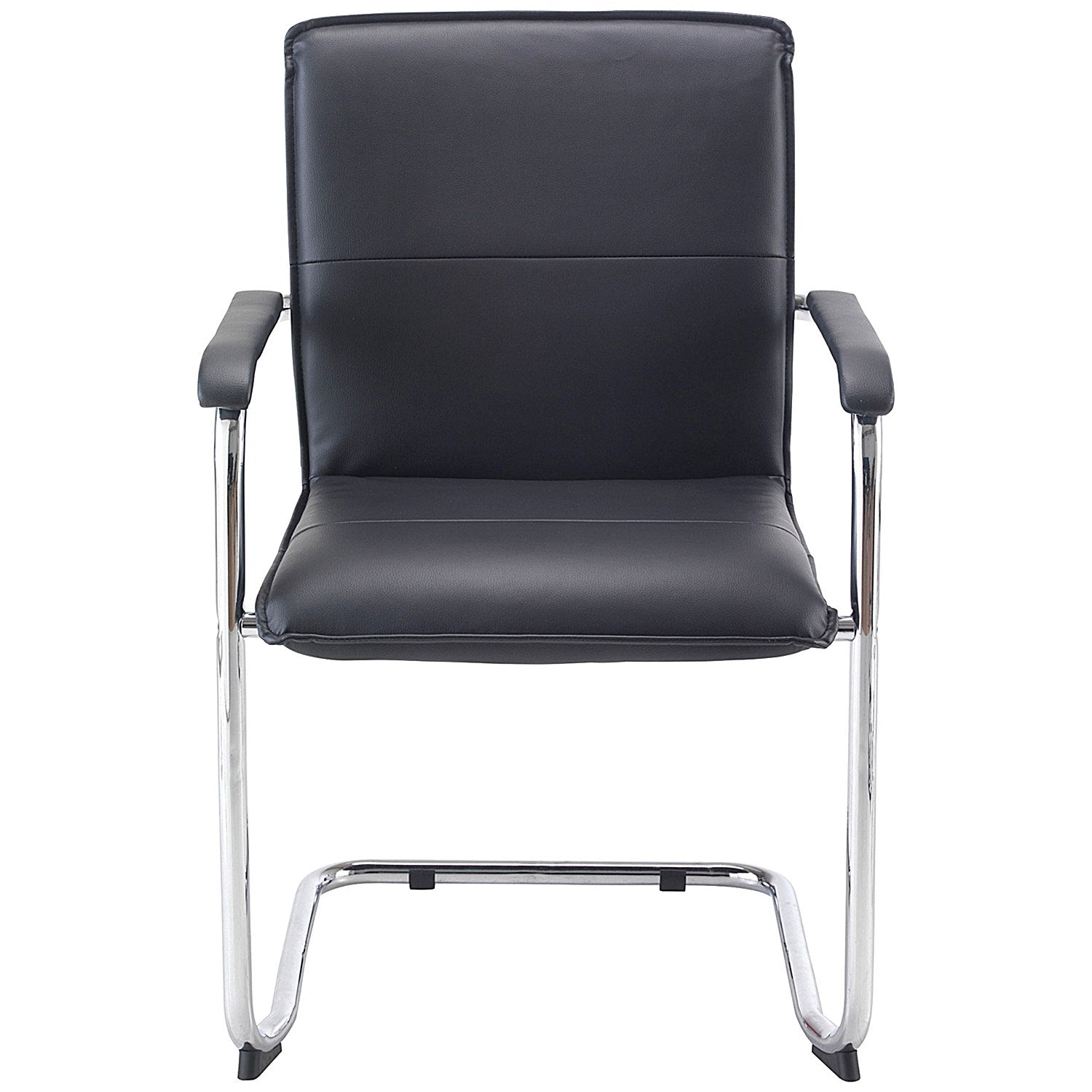 Arista Titan Cantilever Base Skid Feet Visitor Chair, Black/Chrome Easy2Order : KF78702