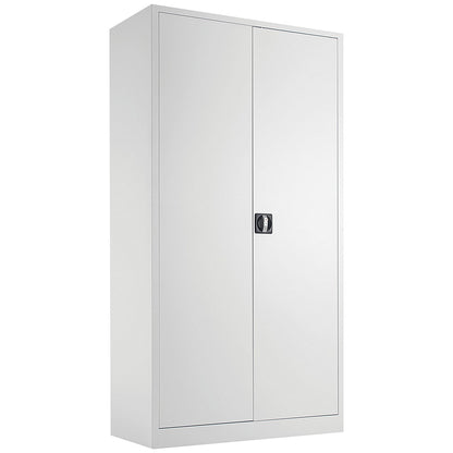 Talos Tall Steel Stationery Cupboard, 4 Shelves, 1790mm High, White