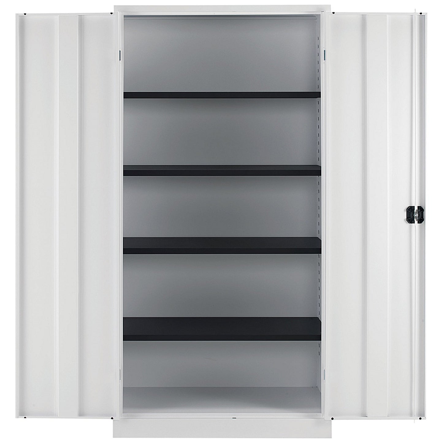 Talos Tall Steel Stationery Cupboard, 4 Shelves, 1790mm High, White