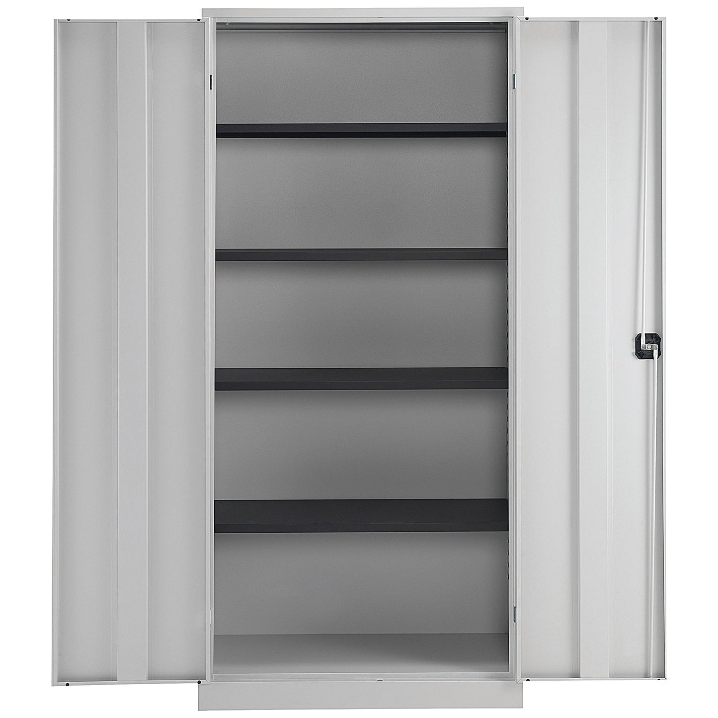 Talos Extra Tall Steel Stationery Cupboard, 4 Shelves, 1950mm High, Grey