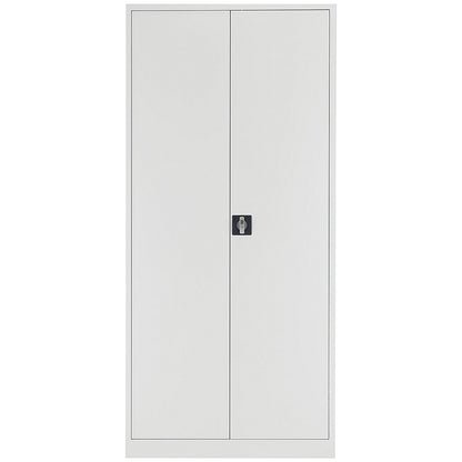 Talos Extra Tall Steel Stationery Cupboard, 4 Shelves, 1950mm High, White