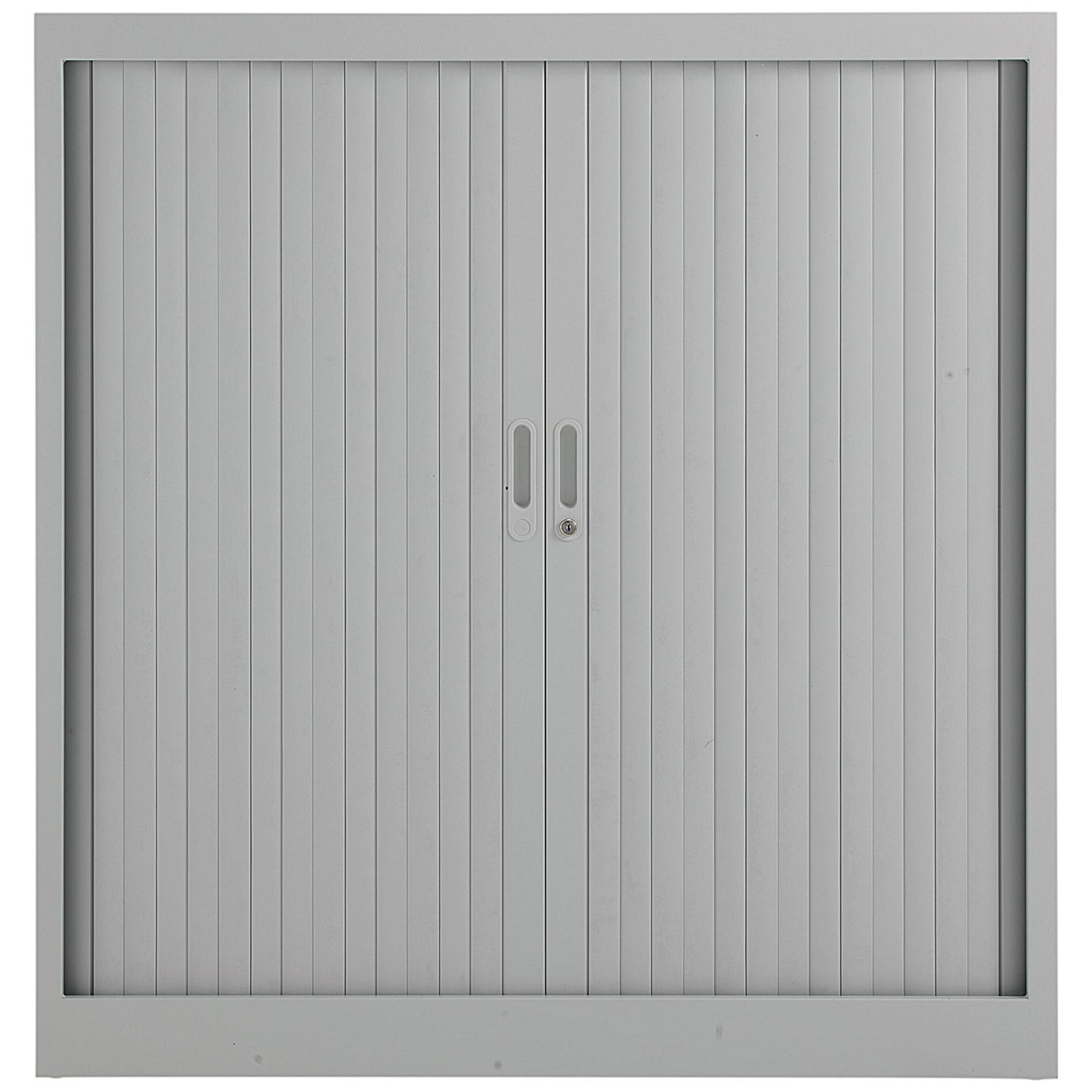 Talos Low Tambour Unit, Supplied with 2 Shelves, 1000x450x1050mm, Grey