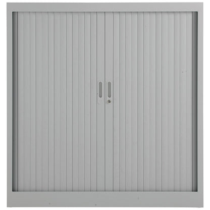 Talos Low Tambour Unit, Supplied with 2 Shelves, 1000x450x1050mm, Grey