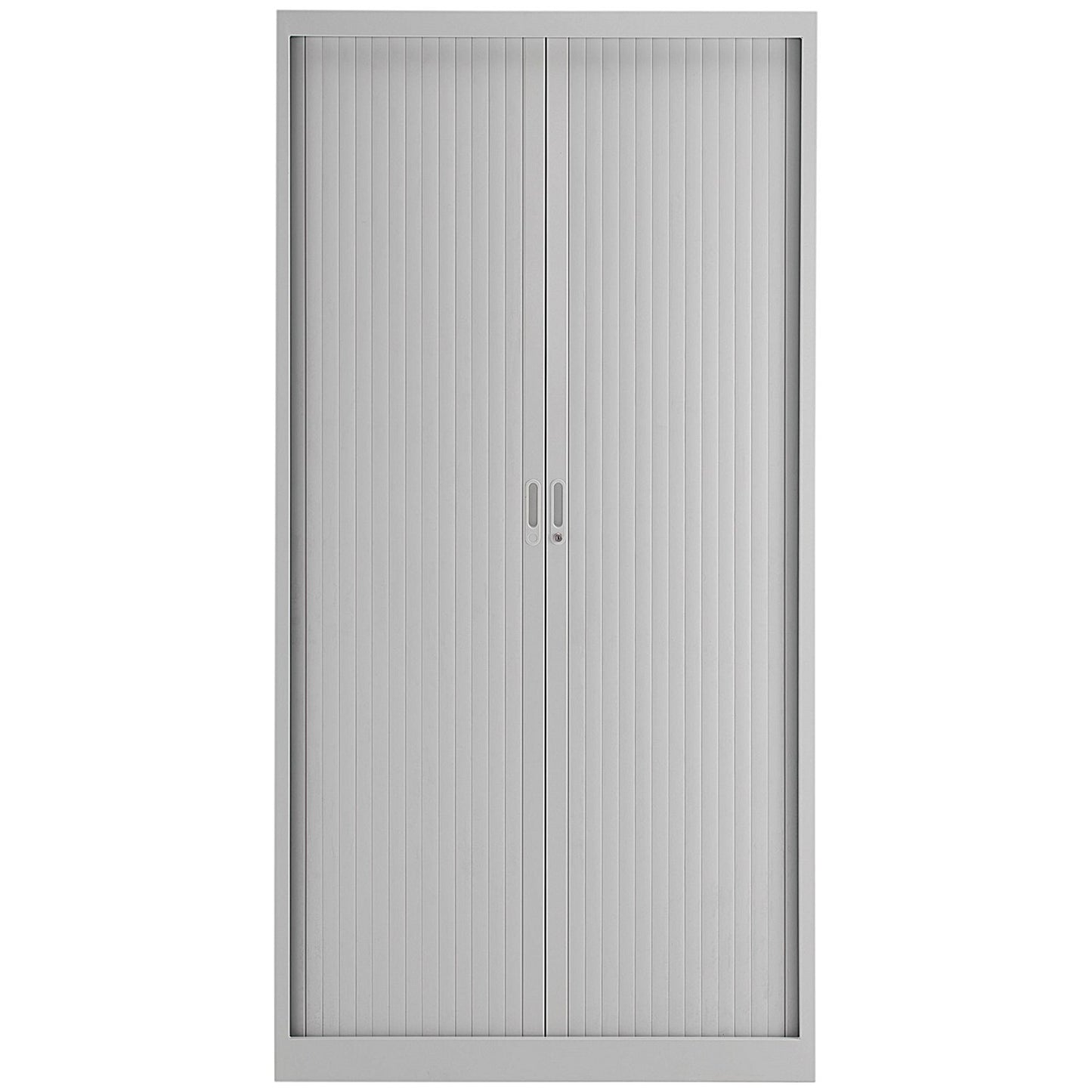Talos Tall Tambour Unit, Supplied with 4 Shelves1000x450x1950mm, Grey