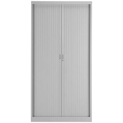 Talos Tall Tambour Unit, Supplied with 4 Shelves1000x450x1950mm, Grey