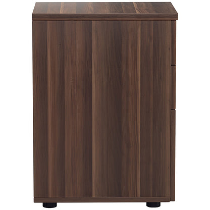 Jemini 3 Drawer Tall Mobile Pedestal, Walnut