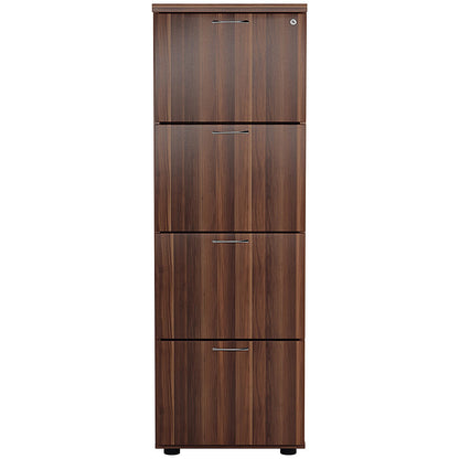 Jemini Foolscap Filing Cabinet, 4 Drawer, Walnut