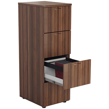 Jemini Foolscap Filing Cabinet, 4 Drawer, Walnut
