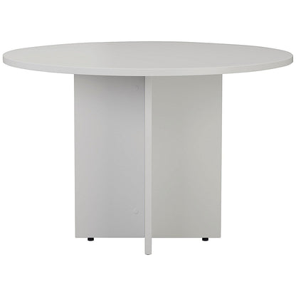 Jemini Round Meeting Table, 1100mm Wide, White