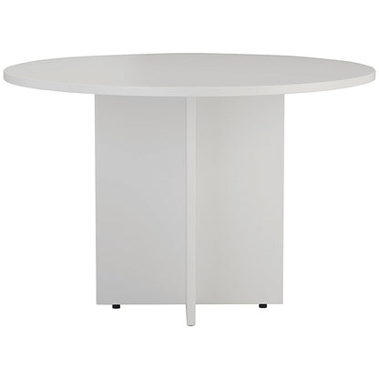 Jemini Round Meeting Table, 1100mm Wide, White