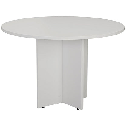 Jemini Round Meeting Table, 1100mm Wide, White