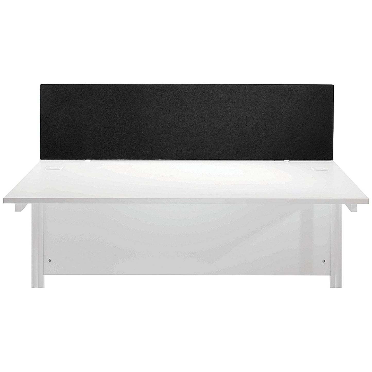 Jemini Straight Desk Mounted Screen, 1200x400mm, Black