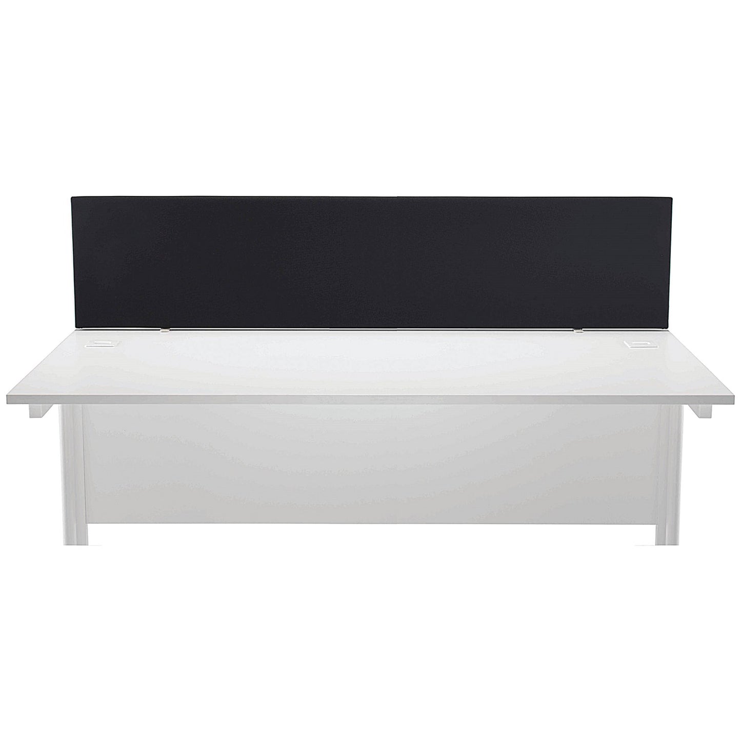 Jemini Straight Desk Mounted Screen, 1800x400mm, Black