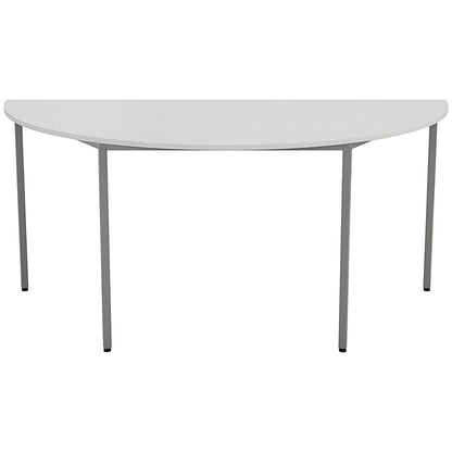 Jemini Semi Circular Multipurpose Table, 1600x800mm, White