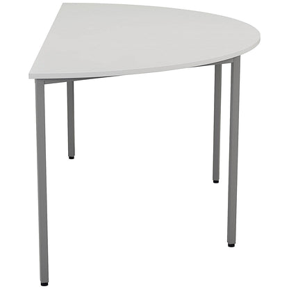 Jemini Semi Circular Multipurpose Table, 1600x800mm, White
