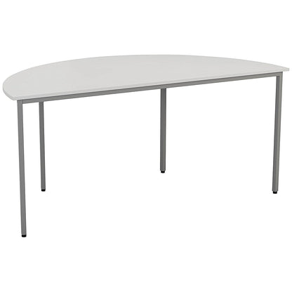Jemini Semi Circular Multipurpose Table, 1600x800mm, White