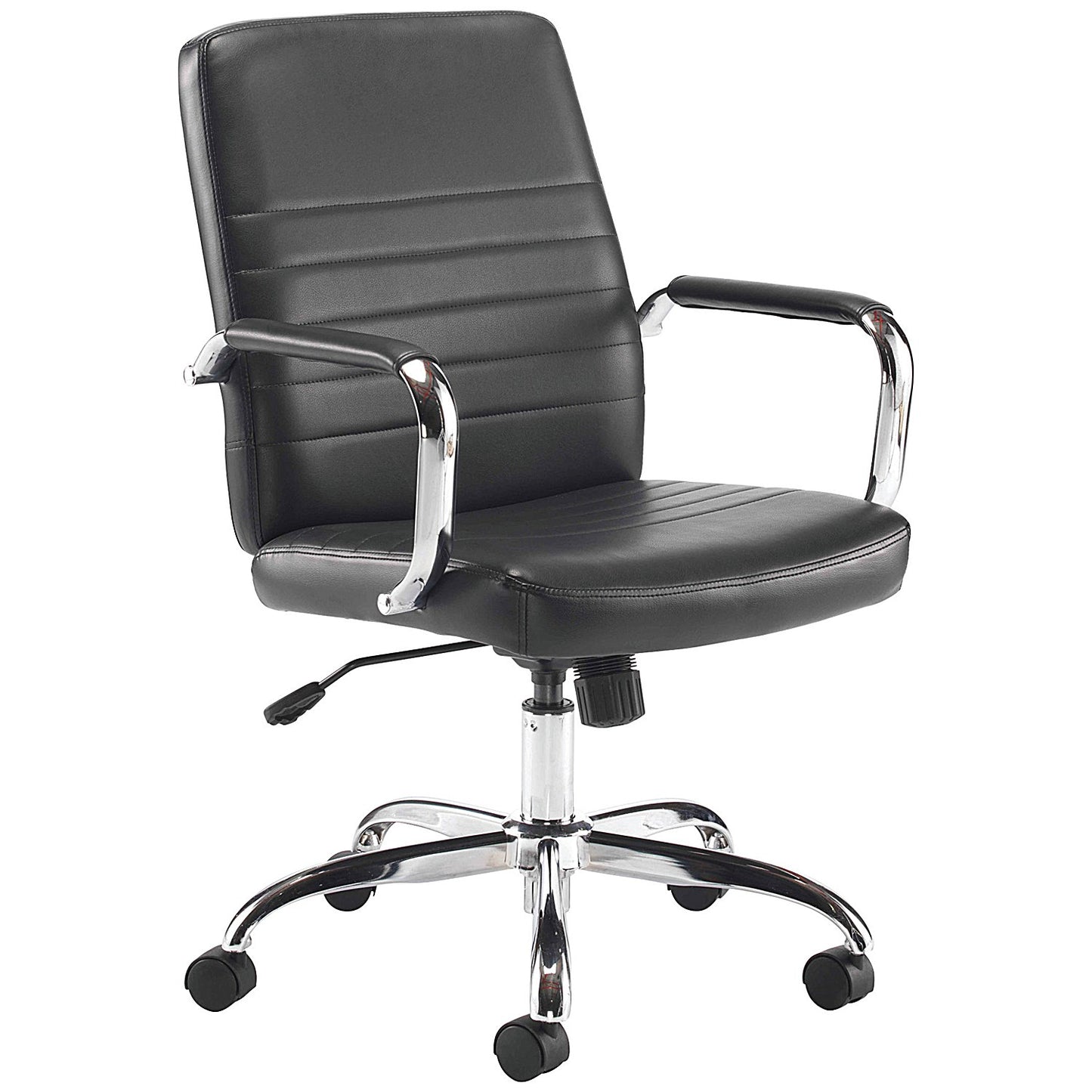 Jemini Amalfi Leather Look Chair, Black