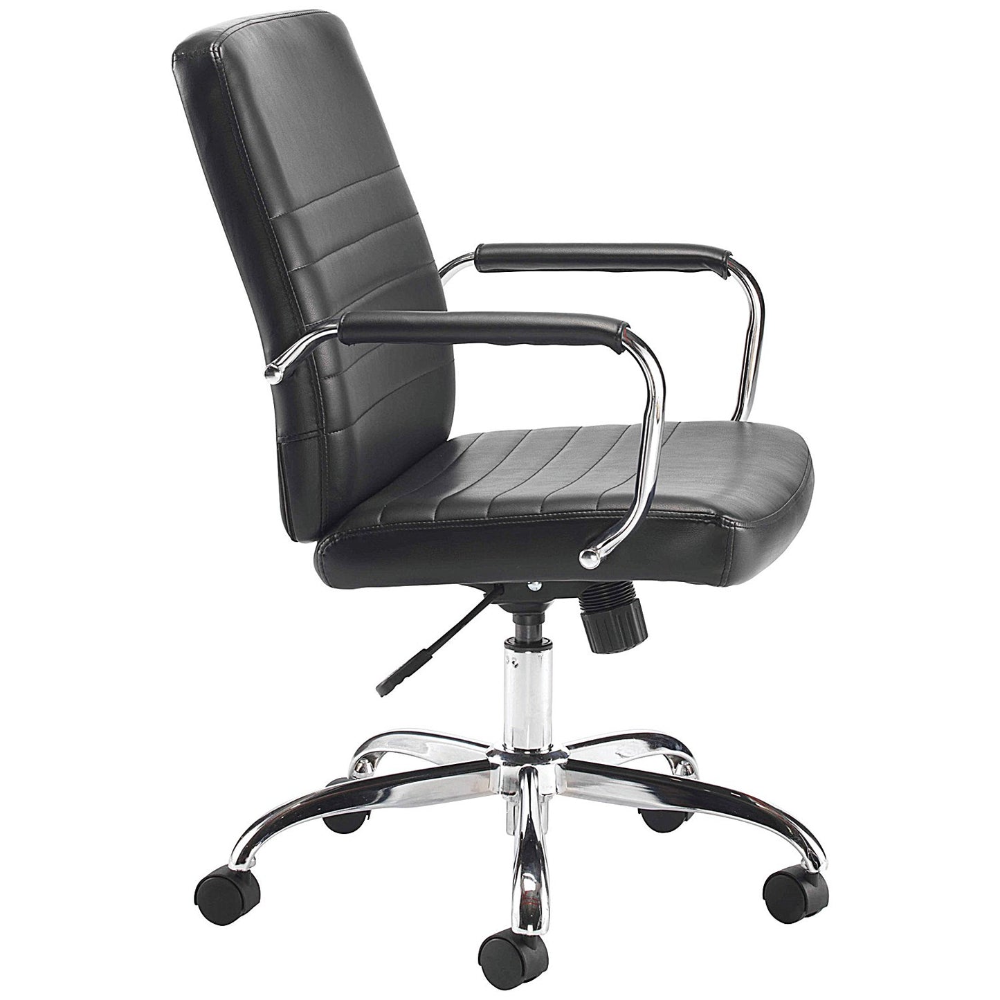 Jemini Amalfi Leather Look Chair, Black