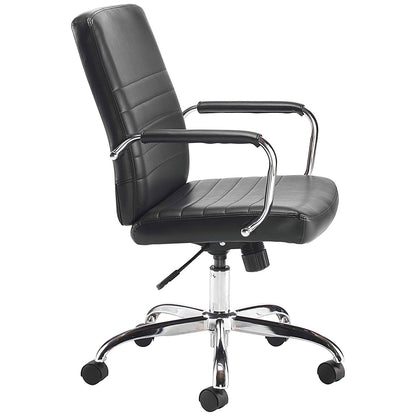 Jemini Amalfi Leather Look Chair, Black