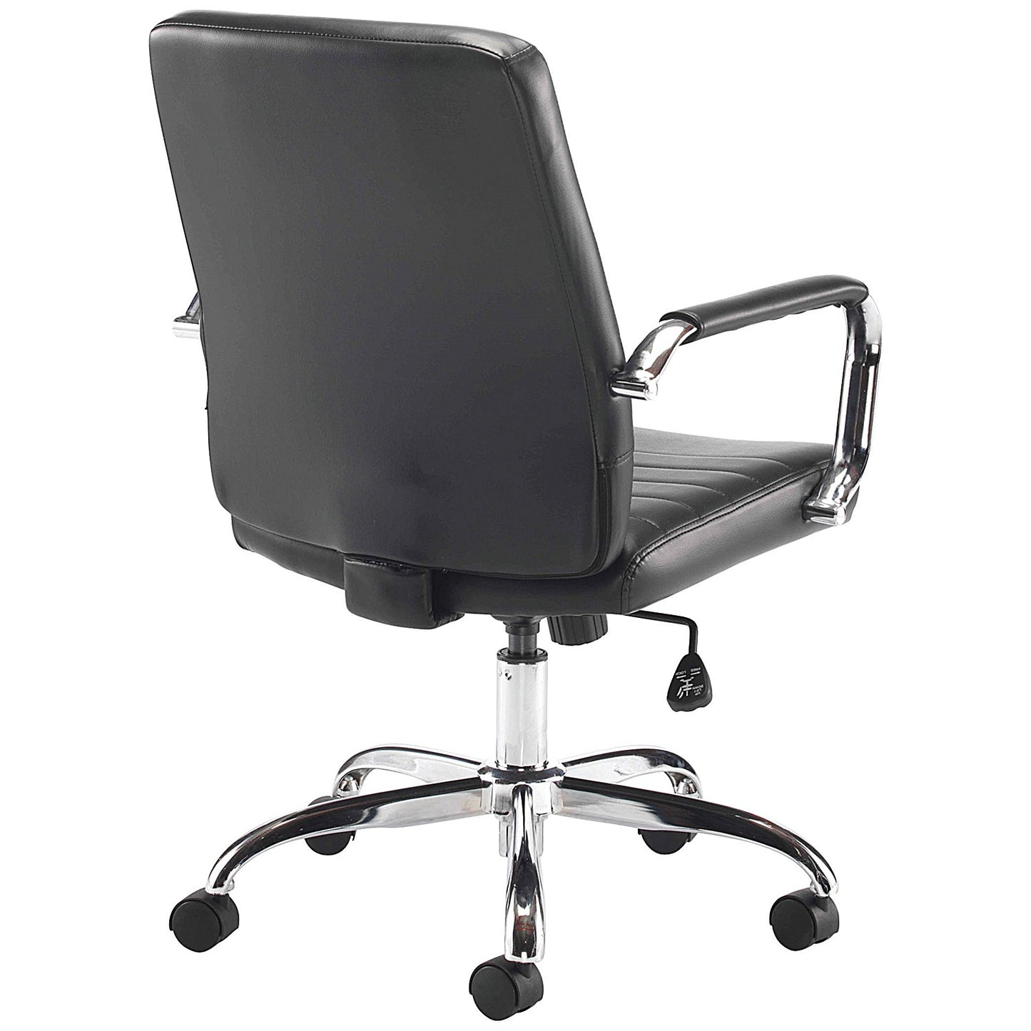 Jemini Amalfi Leather Look Chair, Black