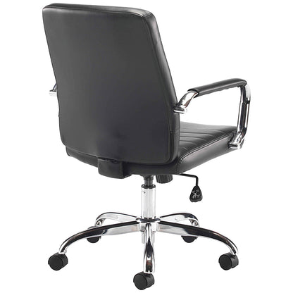 Jemini Amalfi Leather Look Chair, Black