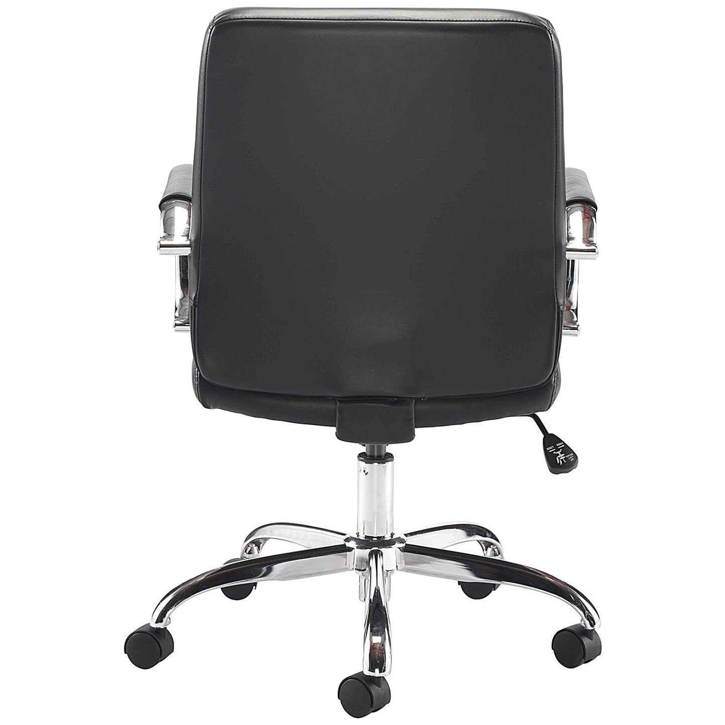 Jemini Amalfi Leather Look Chair, Black