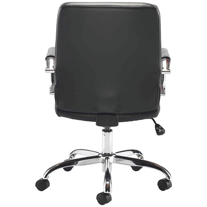 Jemini Amalfi Leather Look Chair, Black