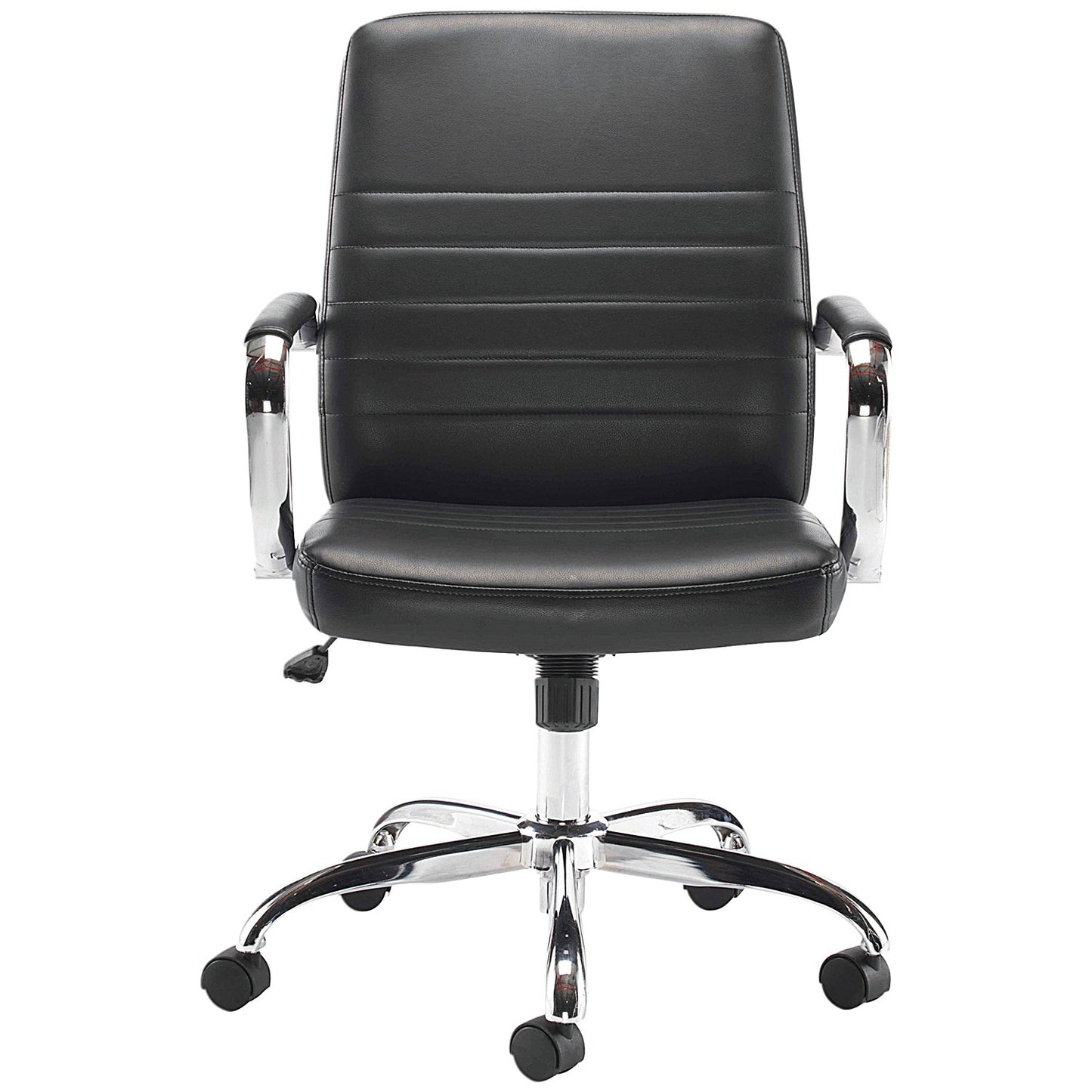 Jemini Amalfi Leather Look Chair, Black