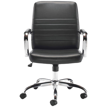 Jemini Amalfi Leather Look Chair, Black
