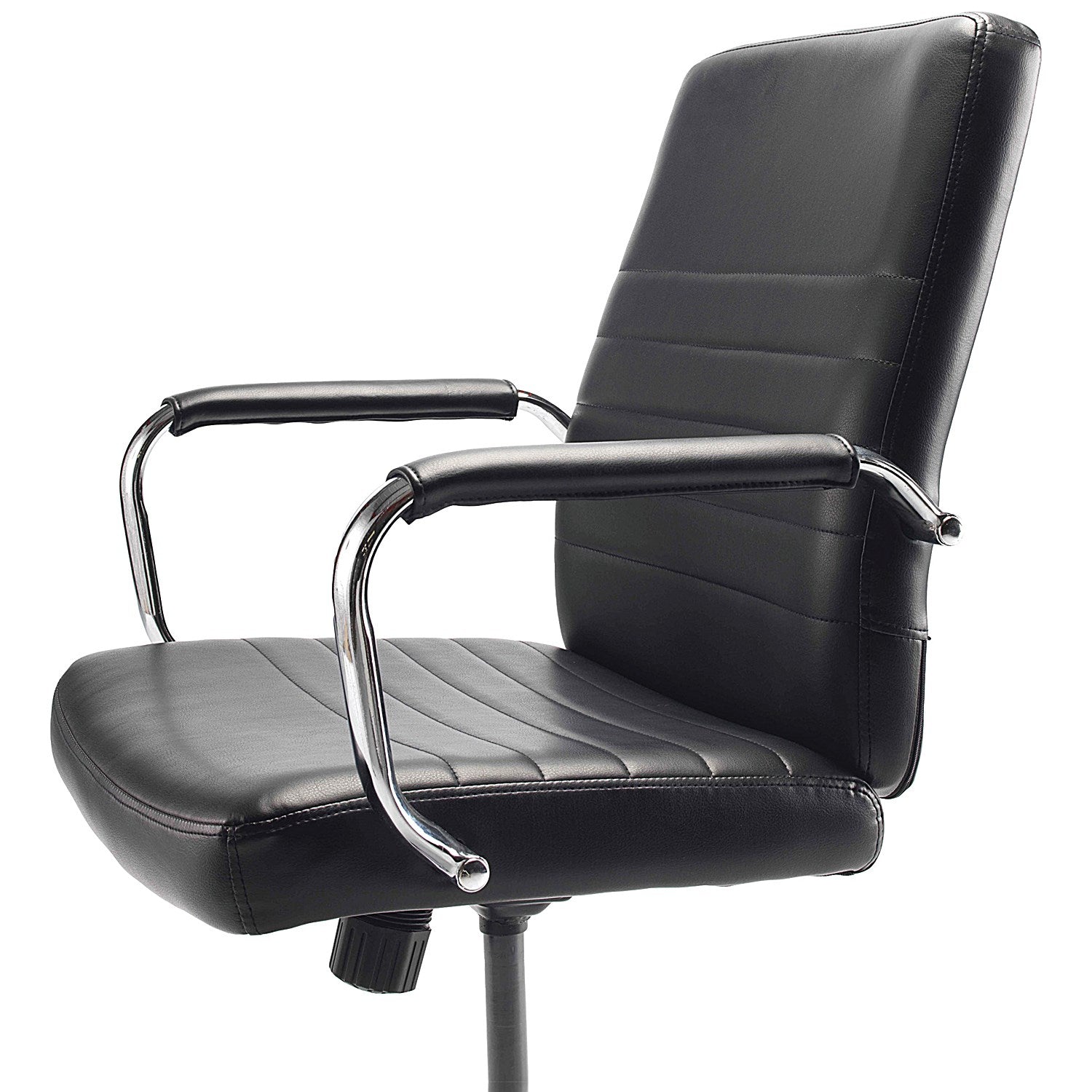 Jemini Amalfi Leather Look Chair, Black