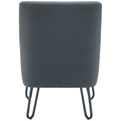 Jemini Reception Hairpin Leg Armchair, Grey