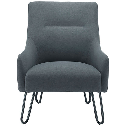 Jemini Reception Hairpin Leg Armchair, Grey
