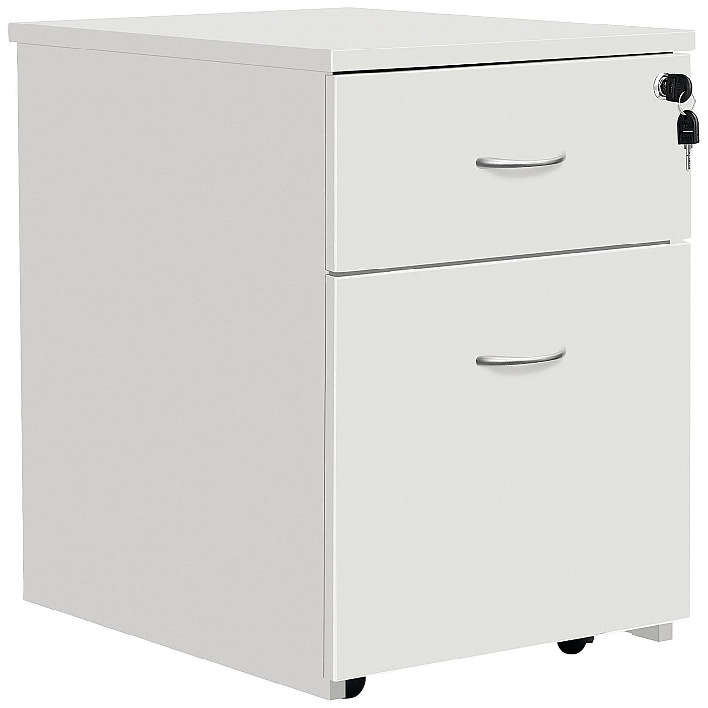 Serrion Eco 18 2 Drawer Mobile Pedestal, White