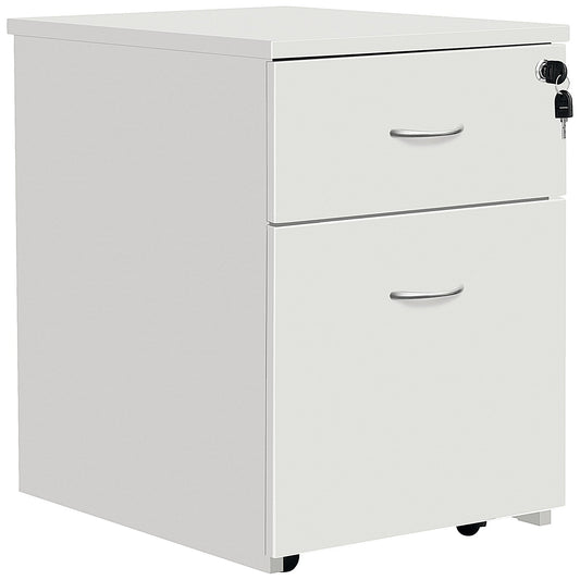 Serrion Eco 18 2 Drawer Mobile Pedestal, White