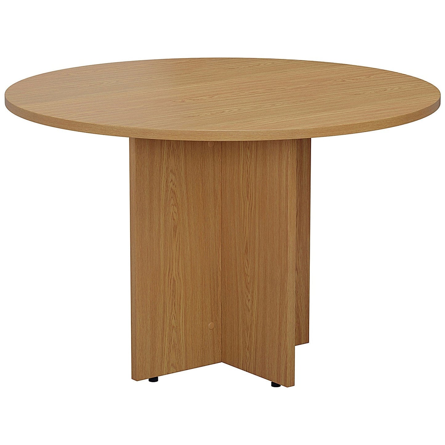 Jemini Round Meeting Table, 1100mm Wide, Oak
