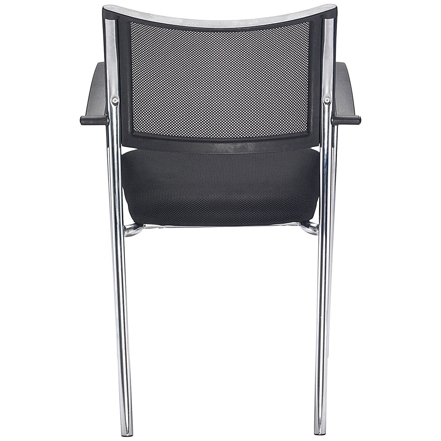 Jemini Jupiter Mesh Back Conference Chair with Arms, Black/Chrome