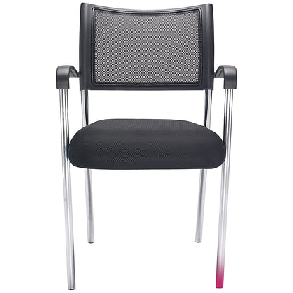 Jemini Jupiter Mesh Back Conference Chair with Arms, Black/Chrome Easy2Order : KF79891
