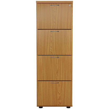 First Foolscap Filing Cabinet, 4 Drawer, Oak