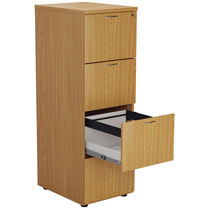 First Foolscap Filing Cabinet, 4 Drawer, Oak