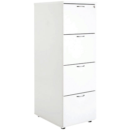 First Foolscap Filing Cabinet, 4 Drawer, White