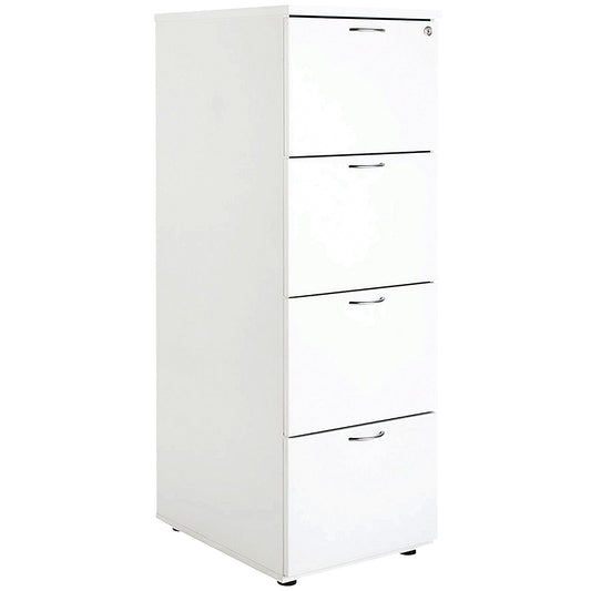 First Foolscap Filing Cabinet, 4 Drawer, White