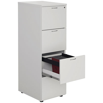 First Foolscap Filing Cabinet, 4 Drawer, White